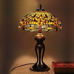 Rustik Tiffany bordslampa i...