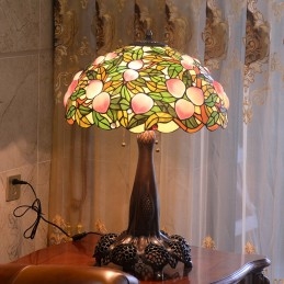 Peach Tiffany Bordslampa i...