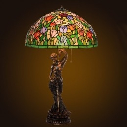 Tulip Tiffany bordslampa i...