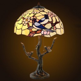 Peach Tiffany bordslampa i...