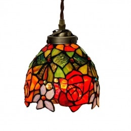 Tiffany rosa målat glas...
