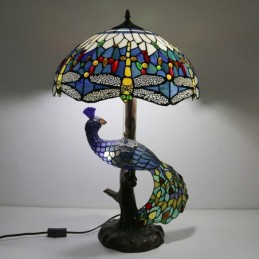 Tiffany stil bordslampa med...