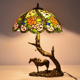 Bordslampa i målat glas...