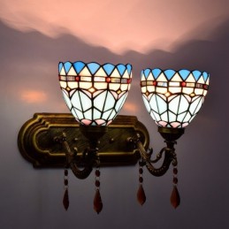 Vägglampa i Tiffany-Stil...