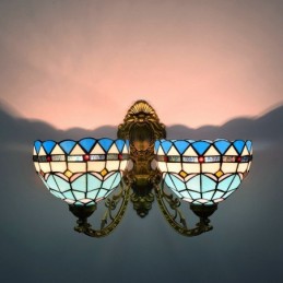 Vägglampa i Tiffany-Stil...