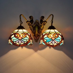 Vägglampa i Tiffany-Stil...
