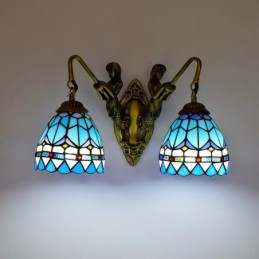 Vägglampa i Tiffany-Stil...