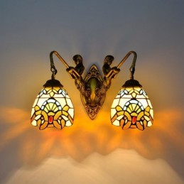 Vägglampa i Tiffany-Stil...