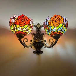 Vägglampa i Tiffany-Stil...