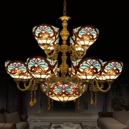 Pendellampa i Tiffany-Stil...
