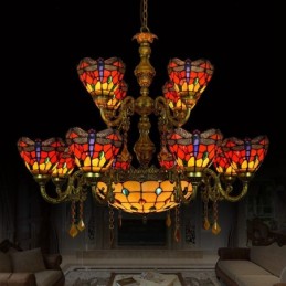 Ljuskrona i Tiffany-Stil...