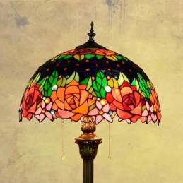 Golvlampa i Tiffany-Stil...