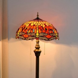 Golvlampa i Tiffany-Stil...