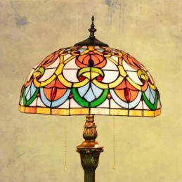 Golvlampa i Tiffany-Stil...