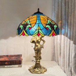 Bordslampa i Tiffany-Stil...