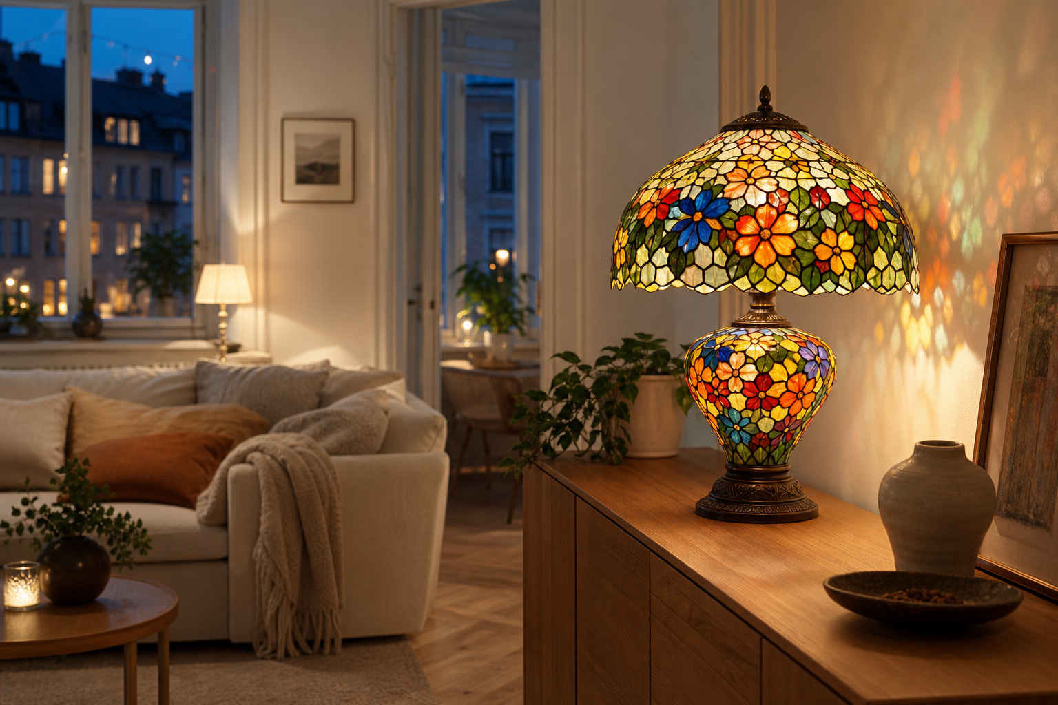 Stor Tiffany bordslampa – Skapa ett elegant blickfång i ditt hem