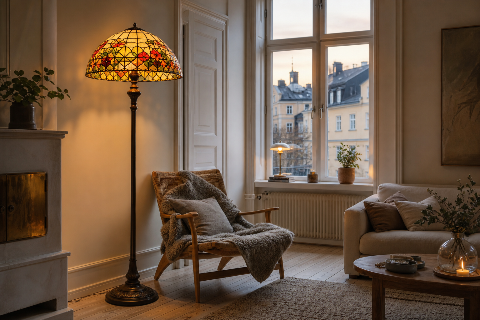 Vintage Tiffany golvlampa – Så skapar du tidlös stämning i svenska hem